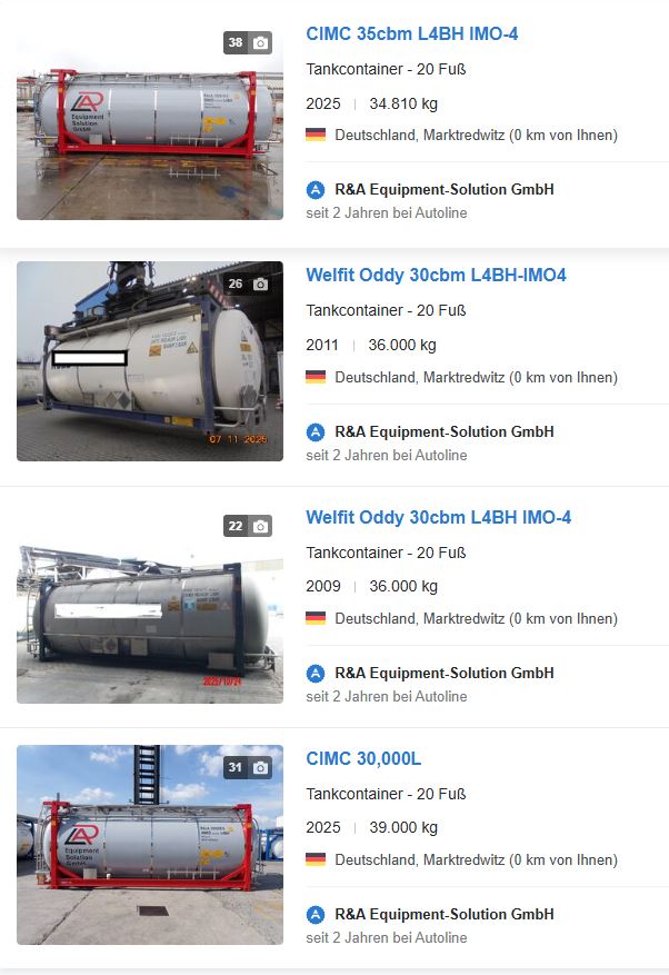Unsere tankcontainer